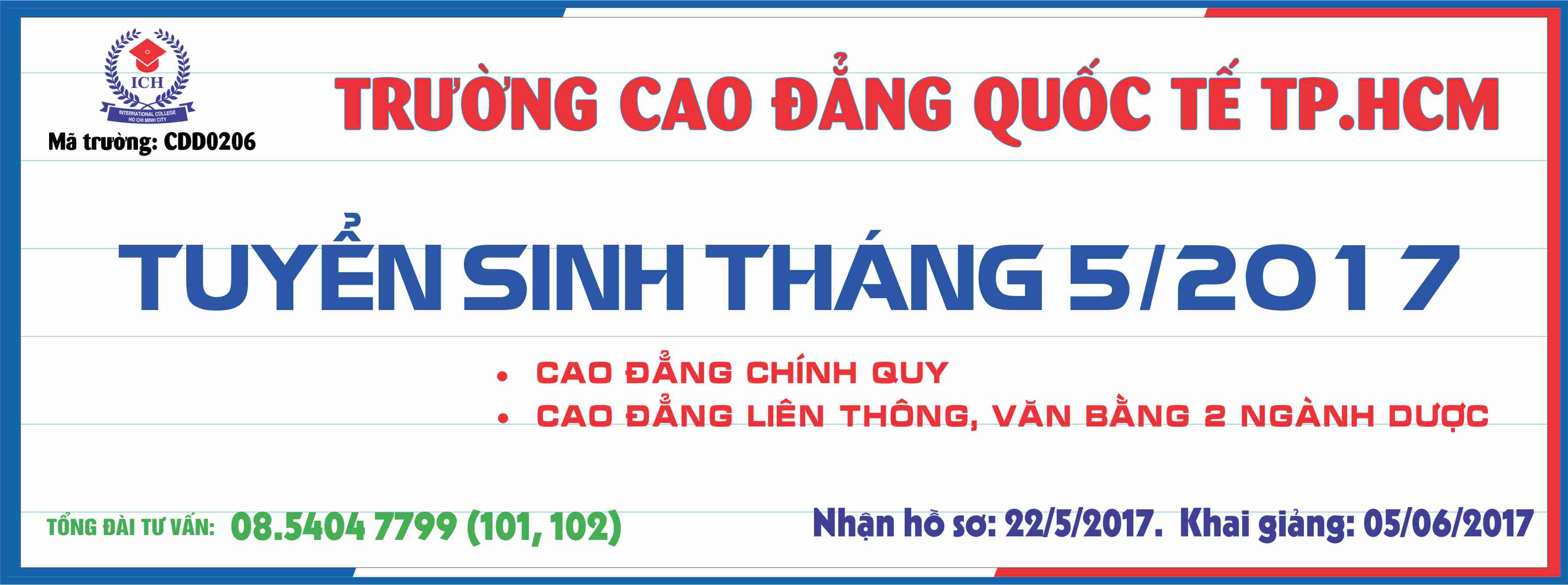 tuyển sinh tháng 5, cao đẳng chính quy
